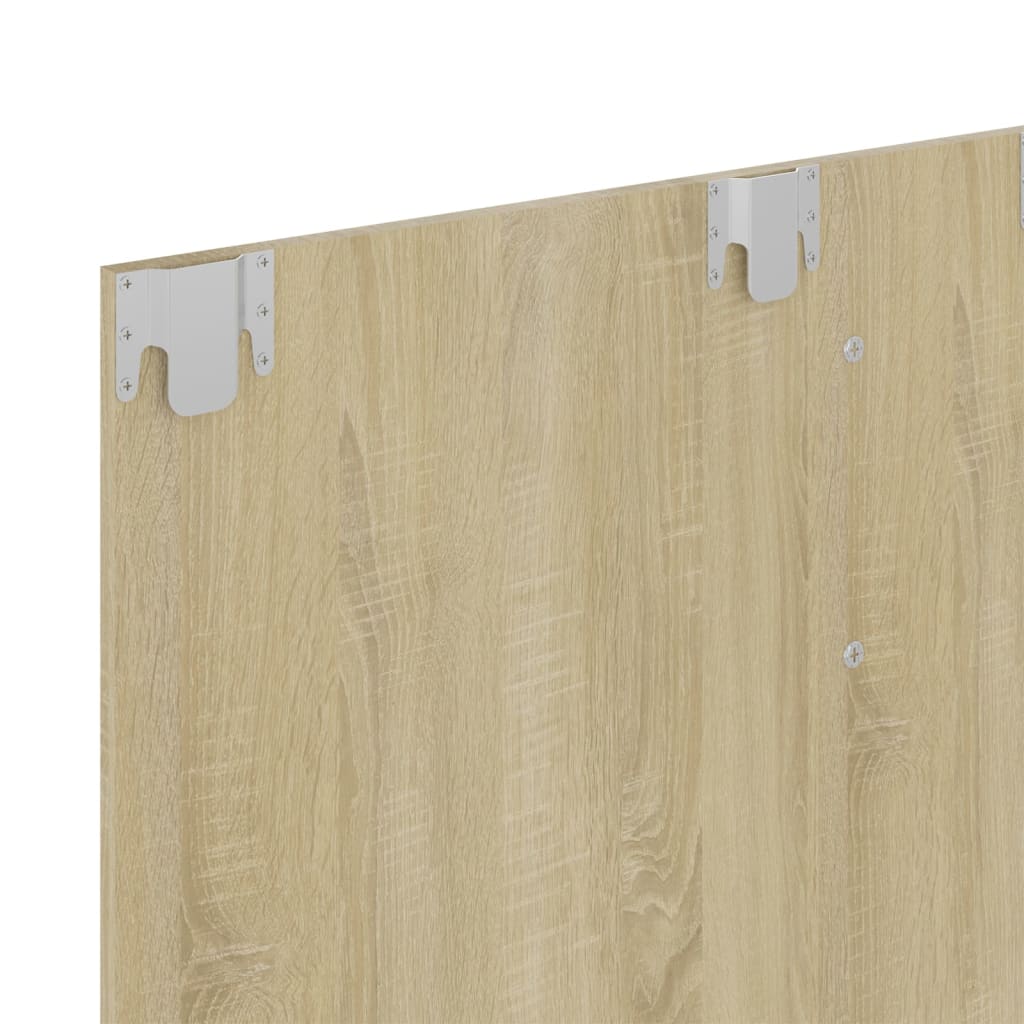 væghængt tv-skab 120x23,5x90 cm konstrueret træ sonoma-eg