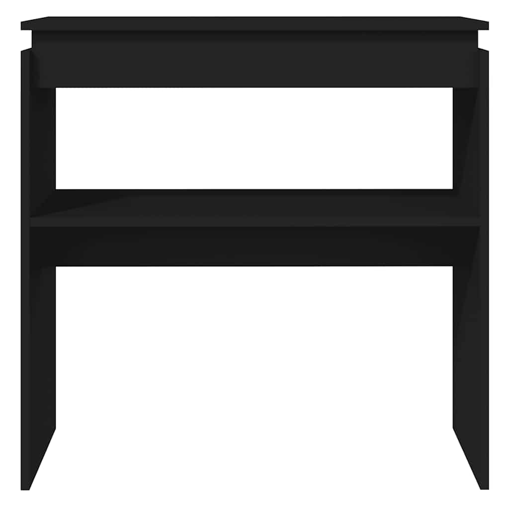 konsolbord 80x30x80 cm konstrueret træ sort