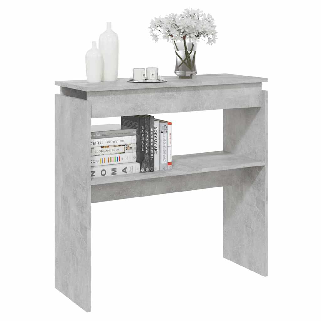 konsolbord 80x30x80 cm konstrueret træ betongrå