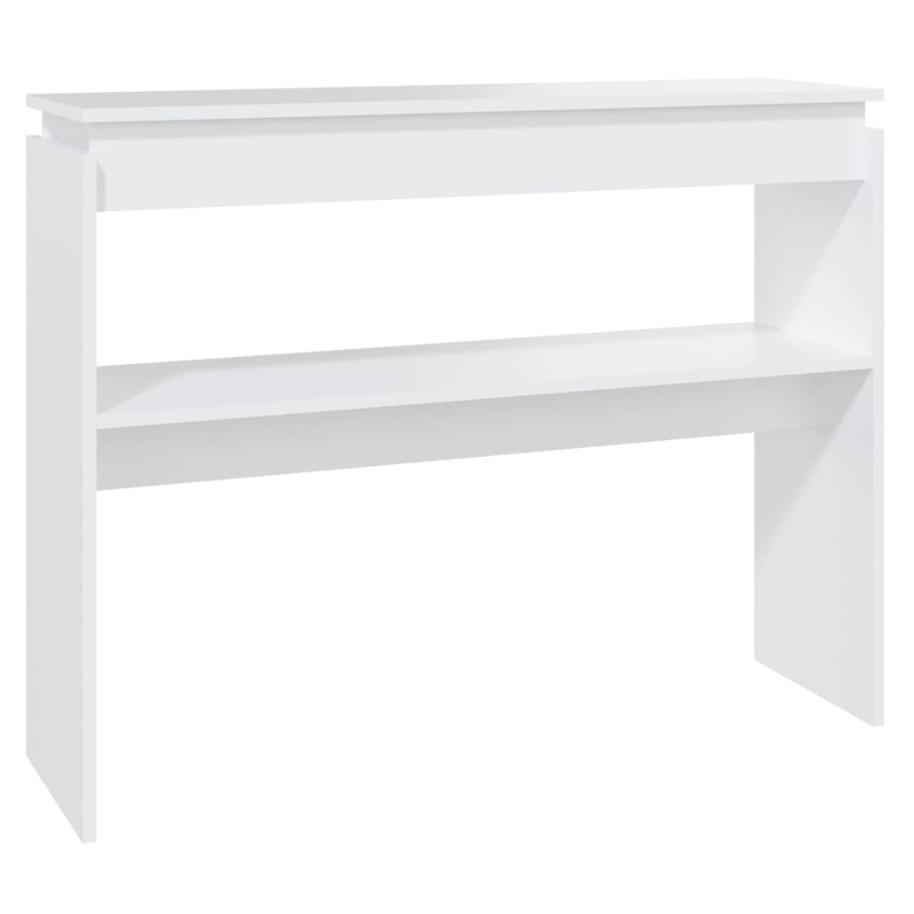 konsolbord 102x30x80 cm konstrueret træ hvid