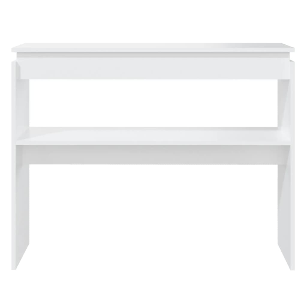 konsolbord 102x30x80 cm konstrueret træ hvid
