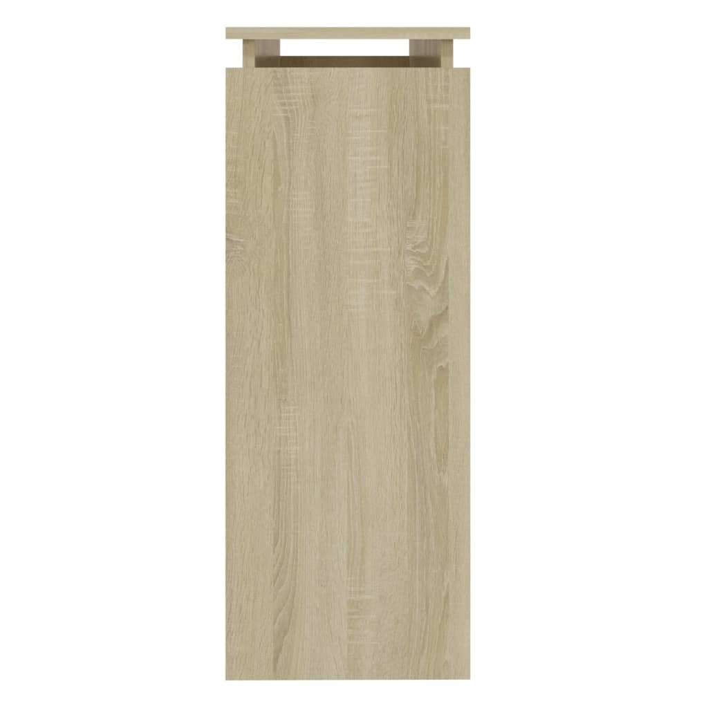 konsolbord 102x30x80 cm konstrueret træ sonoma-eg
