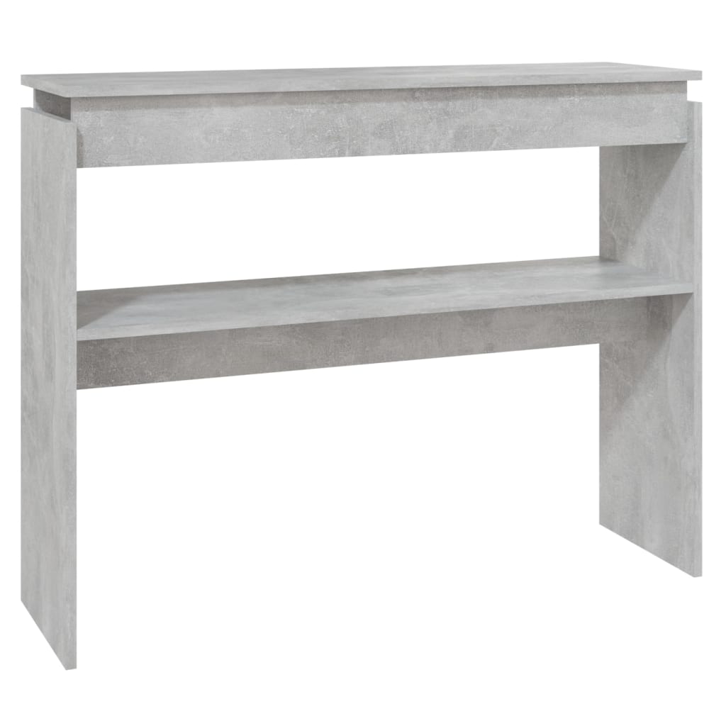 konsolbord 102x30x80 cm konstrueret træ betongrå