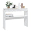 konsolbord 102x30x80 cm konstrueret træ hvid højglans