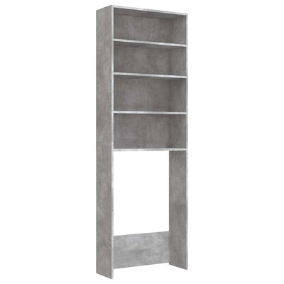 badeværelsesskab til vaskemaskine 64x24x190 cm betongrå