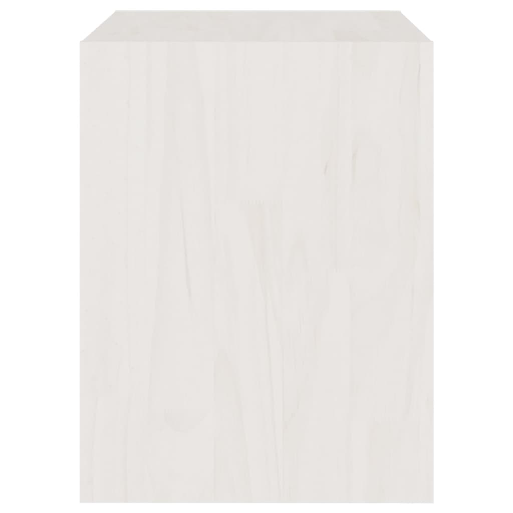 sengeskab 40x30,5x40 cm massivt fyrretræ hvid