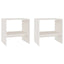 sengeskabe 2 stk. 40x30,5x40 cm massivt fyrretræ hvid