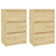 sengeborde 2 stk. 40x29,5x64 cm massivt fyrretræ