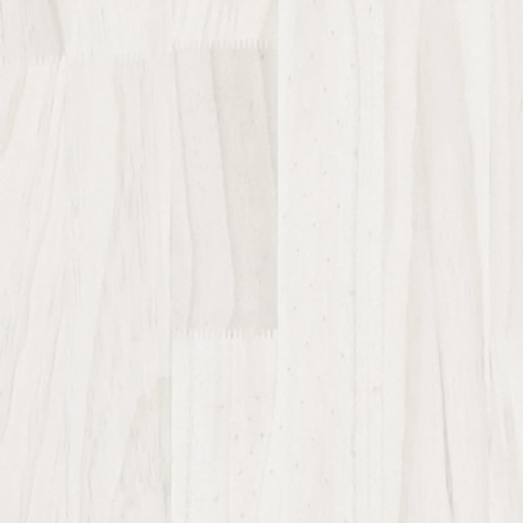 sengebord 40x29,5x64 cm massivt fyrretræ hvid