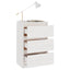 sengeborde 2 stk. 40x29,5x64 cm massivt fyrretræ hvid