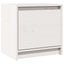 sengebord 40x30,5x40 cm massivt fyrretræ hvid
