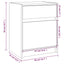 sengebord 40x31x50 cm massivt fyrretræ hvid