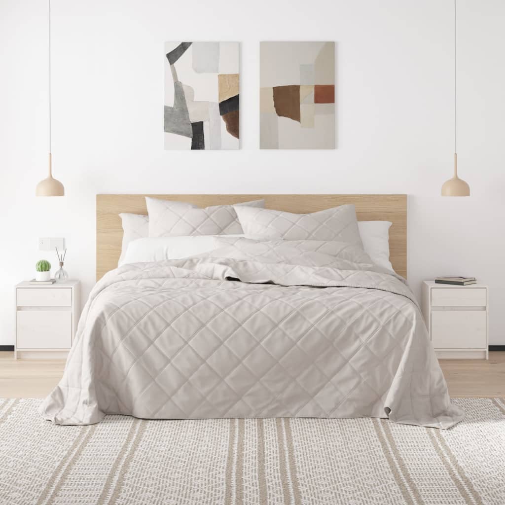 sengebord 40x31x50 cm massivt fyrretræ hvid billede