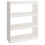bogskab/rumdeler 80x30x103,5 cm massivt fyrretræ hvid