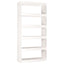 bogreol/rumdeler 80x30x167,4 cm massivt fyrretræ hvid