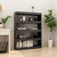 bogreol/rumdeler 100x30x135,5 cm massivt fyrretræ grå