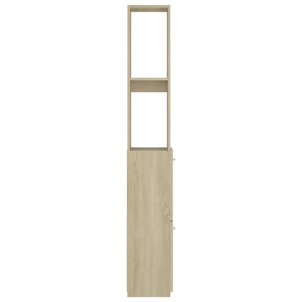 badeværelsesskab 25x26,5x170 cm konstrueret træ sonoma-eg