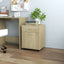 skab med hjul 45x38x54 cm konstrueret træ sonoma-eg