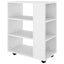 rulleskab 60x35x75 cm konstrueret træ hvid