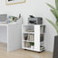 rulleskab 60x35x75 cm konstrueret træ hvid