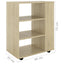 skab med hjul 60x35x75 cm konstrueret træ sonoma-eg