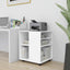rulleskab 60x53x72 cm konstrueret træ hvid