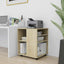 skab med hjul 60x53x72 cm konstrueret træ sonoma-eg