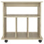 skab med hjul 60x45x60 cm konstrueret træ sonoma-eg