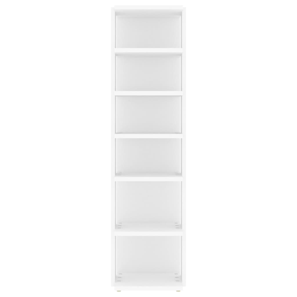 skoskabe 2 stk. 27,5x27x102 cm konstrueret træ hvid