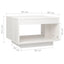 sofabord 50x50x33,5 cm massivt fyrretræ hvid