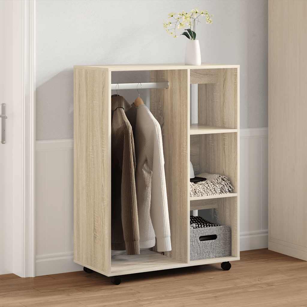 klædeskab 80x40x110 cm konstrueret træ sonoma-eg billede