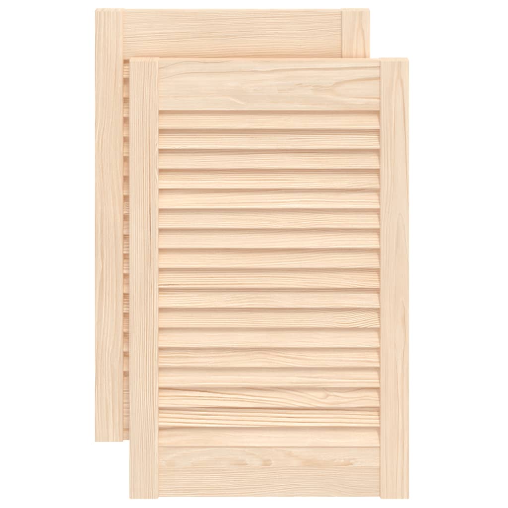 skabslåger 2 stk. 61,5x39,4 cm lameldesign massivt fyrretræ