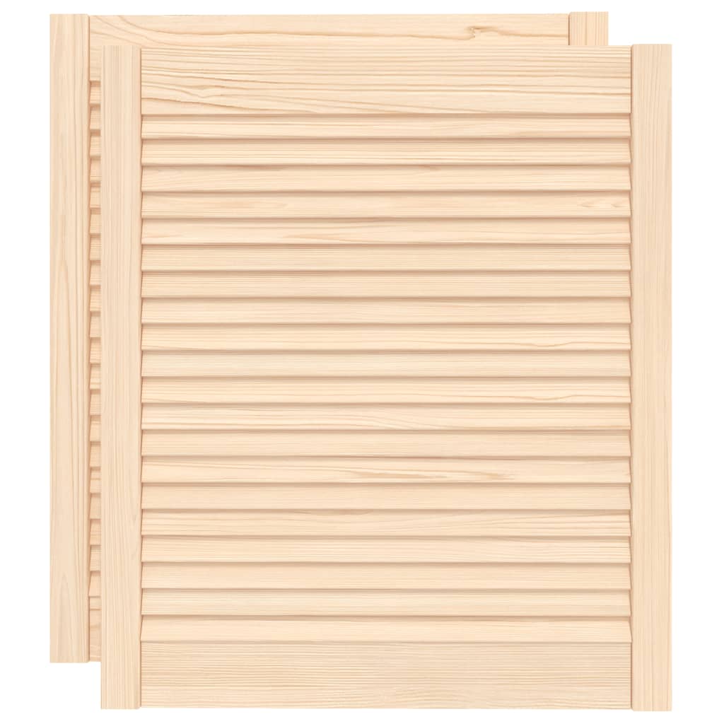 skabslåger 2 stk. 69x59,4 cm lameldesign massivt fyrretræ