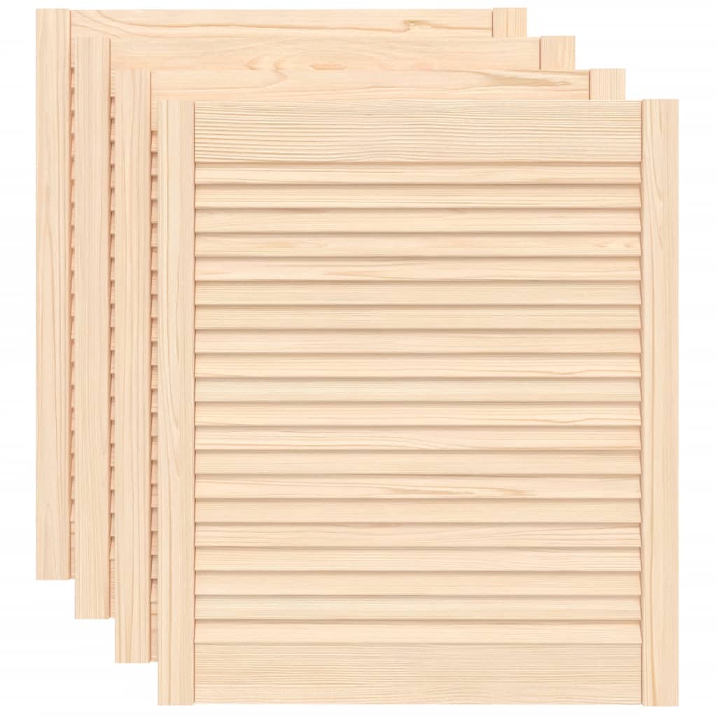 skabslåger 4 stk. 69x59,4 cm lameldesign massivt fyrretræ
