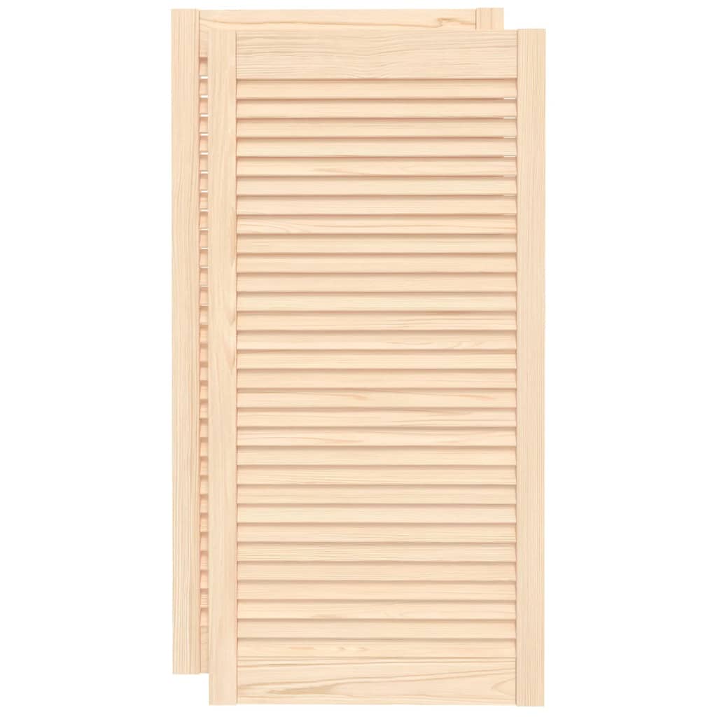 skabslåger 2 stk. 99,3x49,4 cm lameldesign massivt fyrretræ