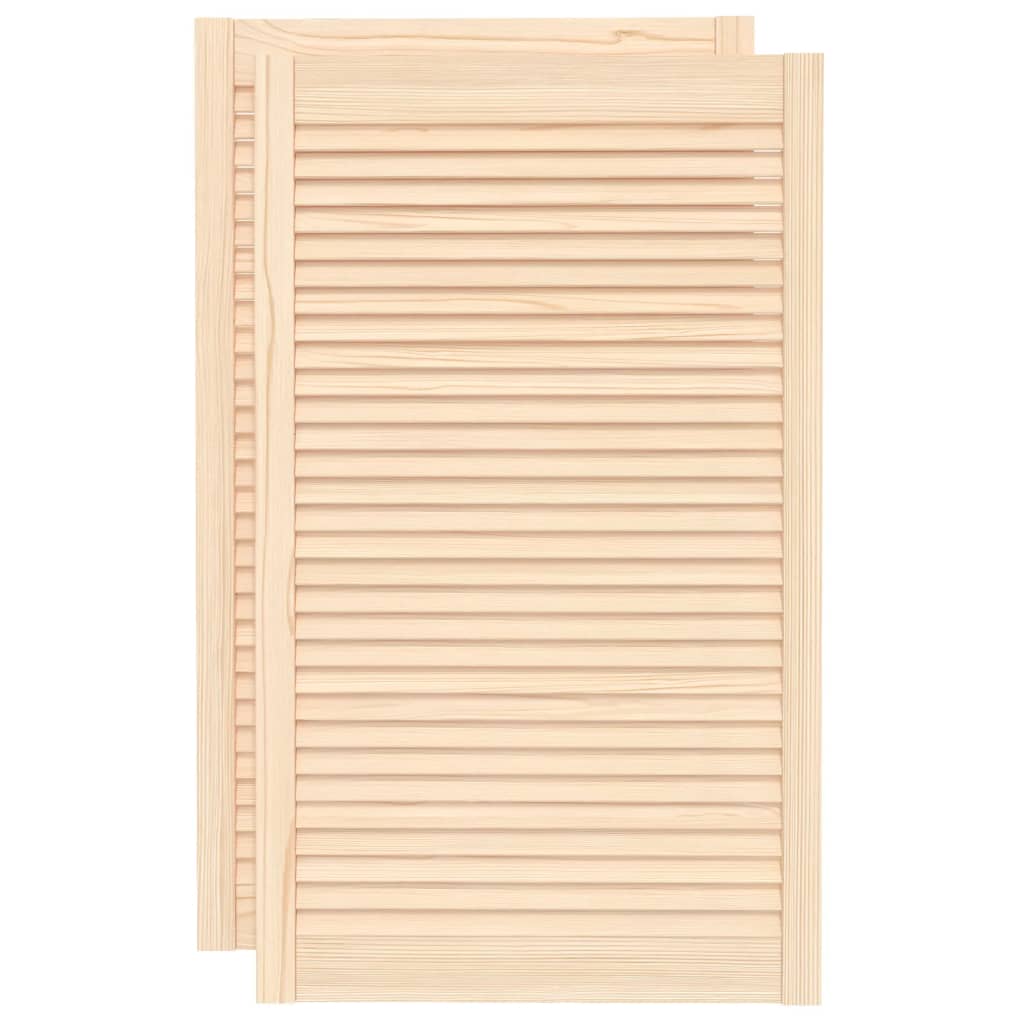 skabslåger 2 stk. 99,3x59,4 cm lameldesign massivt fyrretræ