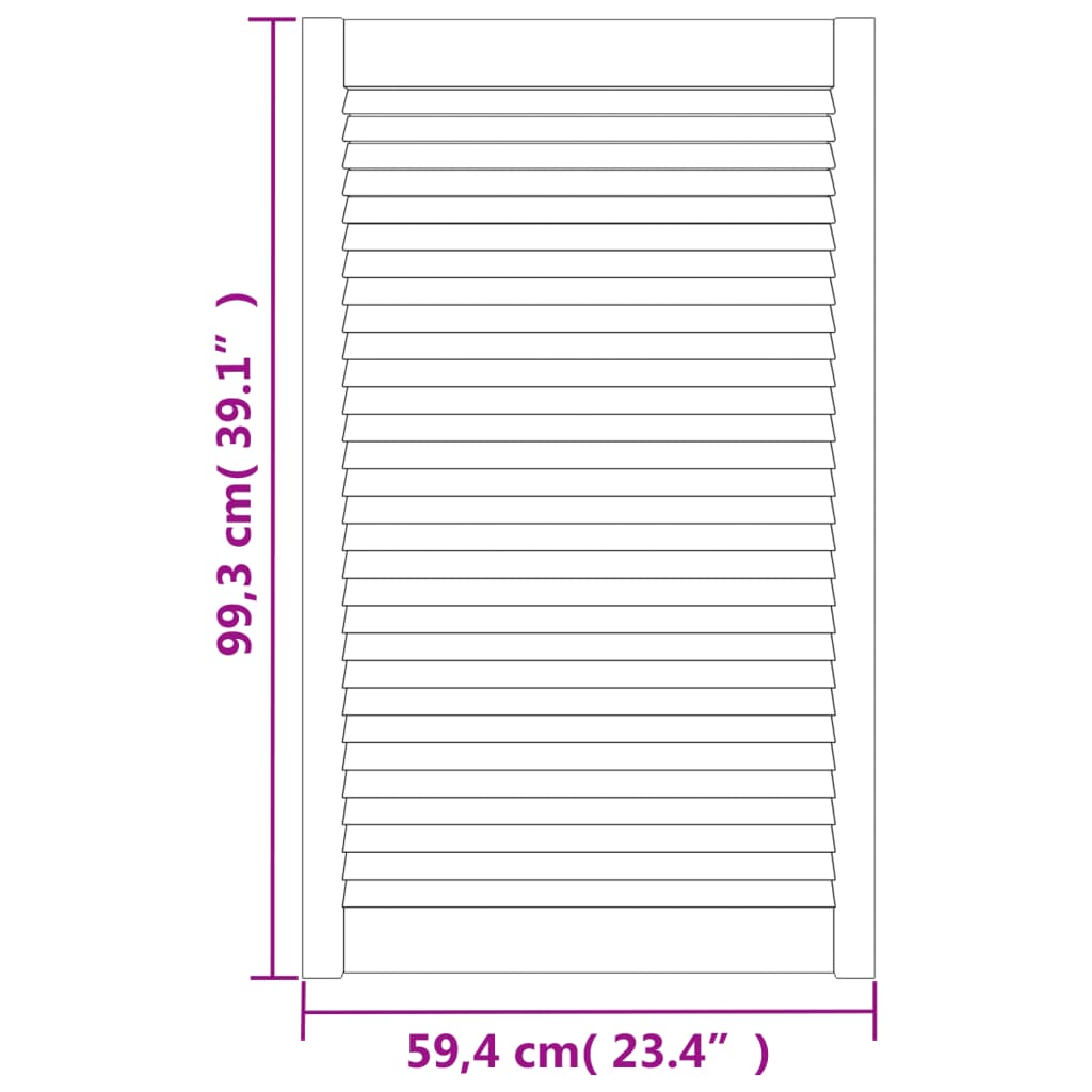 skabslåger 2 stk. 99,3x59,4 cm lameldesign massivt fyrretræ