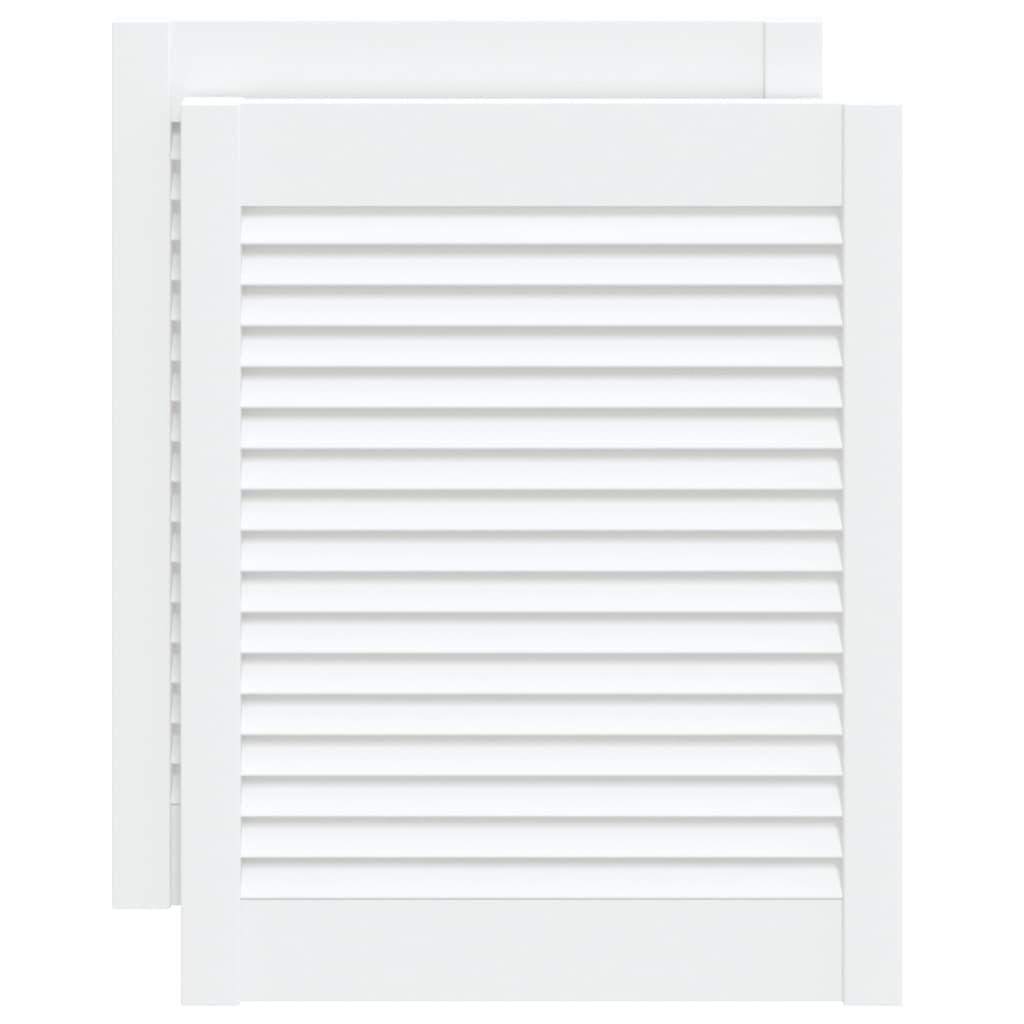 skabslåger 2 stk. 61,5x49,4 cm lameldesign massivt fyr hvid