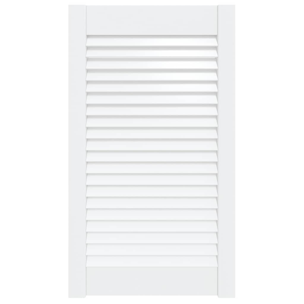 skabslåge 69x39,4 cm lameldesign massivt fyrretræ hvid