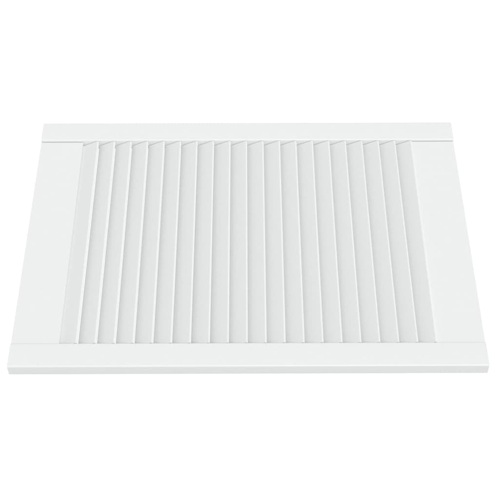skabslåge 69x49,4 cm lameldesign massivt fyrretræ hvid
