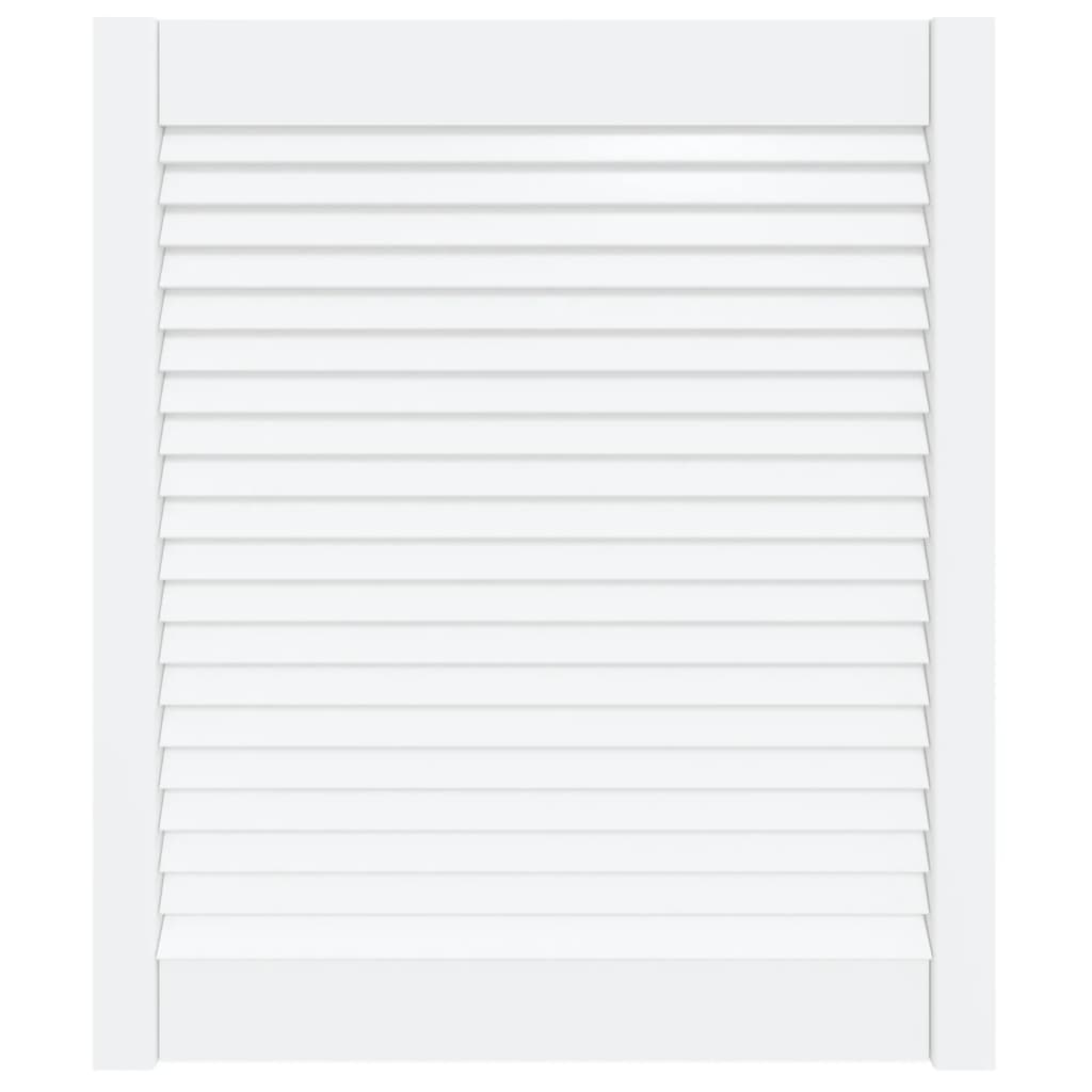 skabslåge 69x59,4 cm lameldesign massivt fyrretræ hvid