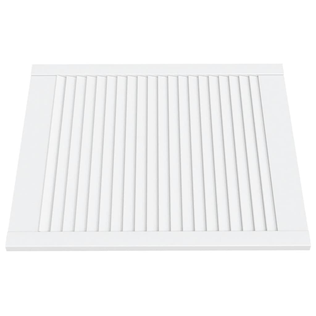 skabslåge 69x59,4 cm lameldesign massivt fyrretræ hvid