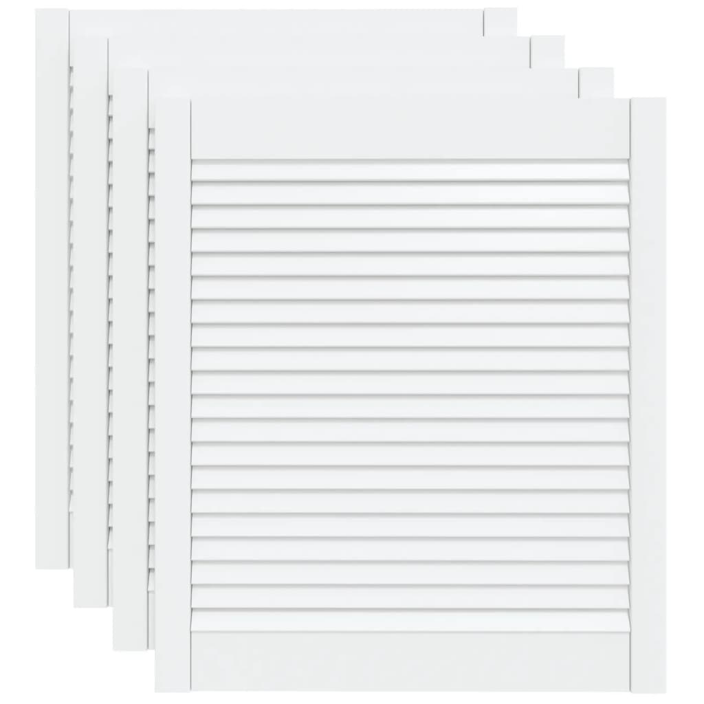 skabslåger 4 stk. 69x59,4 cm lameldesign massivt fyr hvid