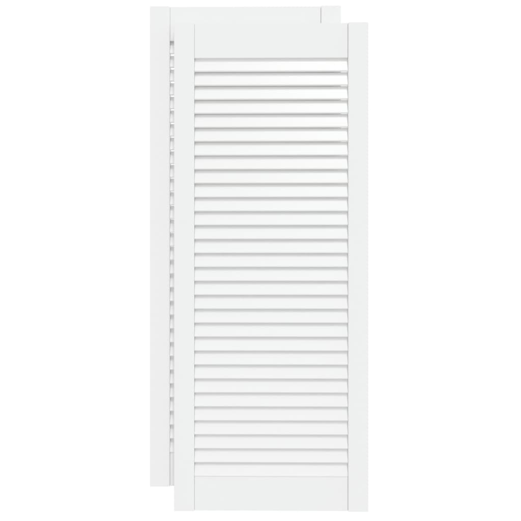 skabslåger 2 stk. 99,3x39,4 cm lameldesign massivt fyr hvid