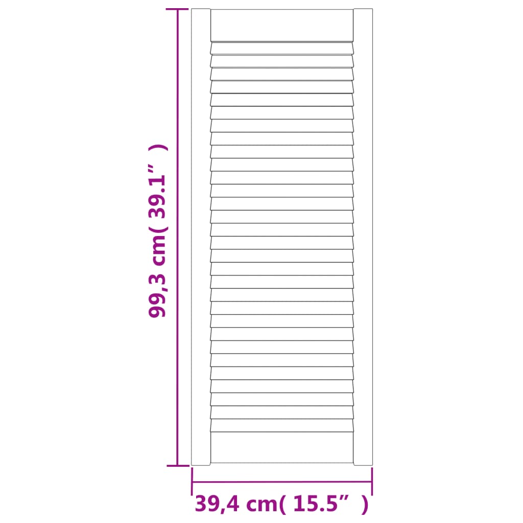 skabslåger 2 stk. 99,3x39,4 cm lameldesign massivt fyr hvid