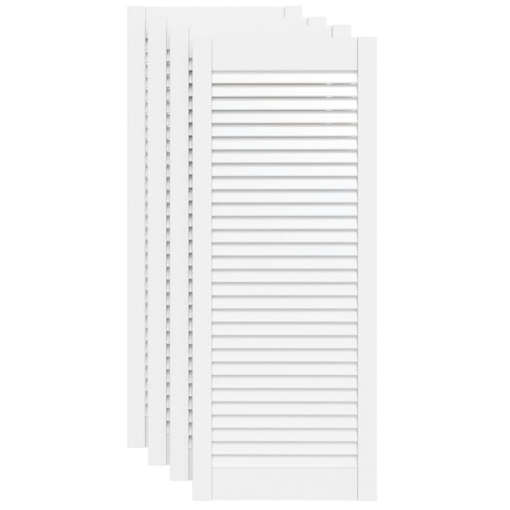 skabslåger 4 stk. 99,3x39,4 cm lameldesign massivt fyr hvid