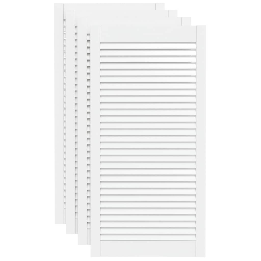 skabslåger 4 stk. 99,3x49,4 cm lameldesign massivt fyr hvid