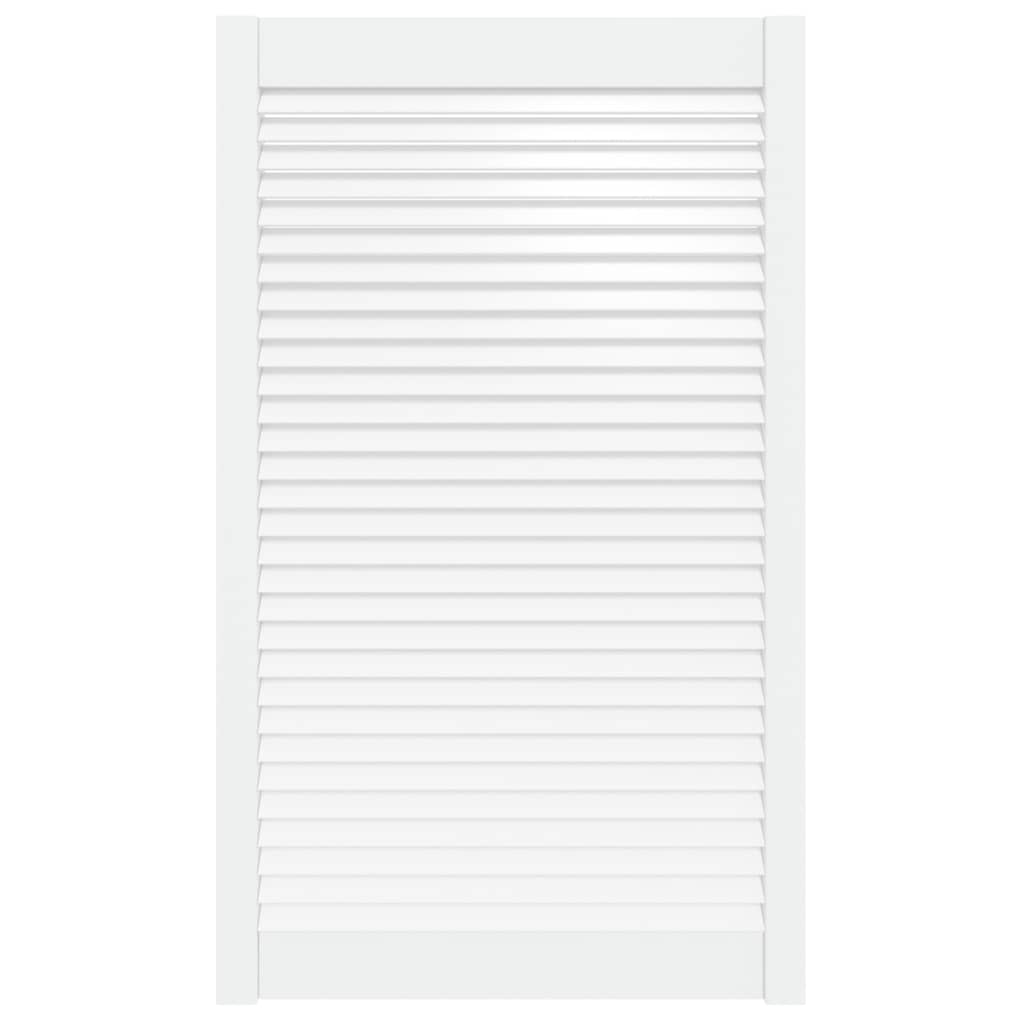skabslåge 99,3x59,4 cm lameldesign massivt fyrretræ hvid