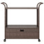 barvogn med skuffe 100x45x97 cm polyrattan brun