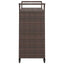 barvogn med skuffe 100x45x97 cm polyrattan brun